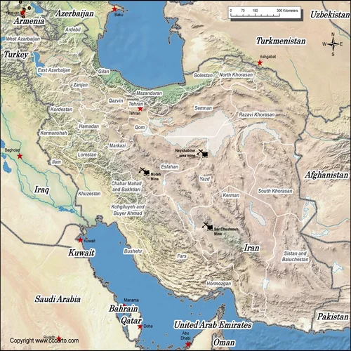 نقشه طلا در ایران 