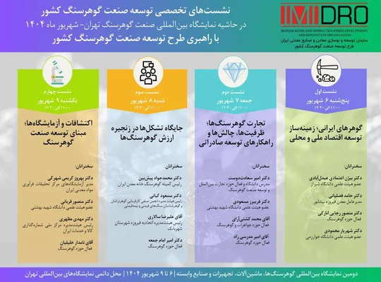 برنامه نشست های نمایشگاه گوهرسنگ 1404