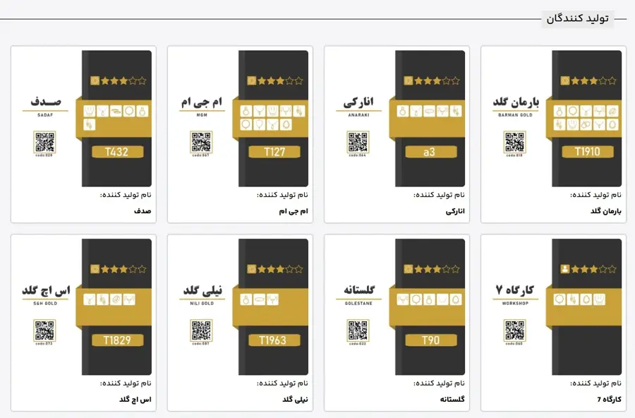 ویترین اختصاصی تولیدکنندگان در بنک طلا