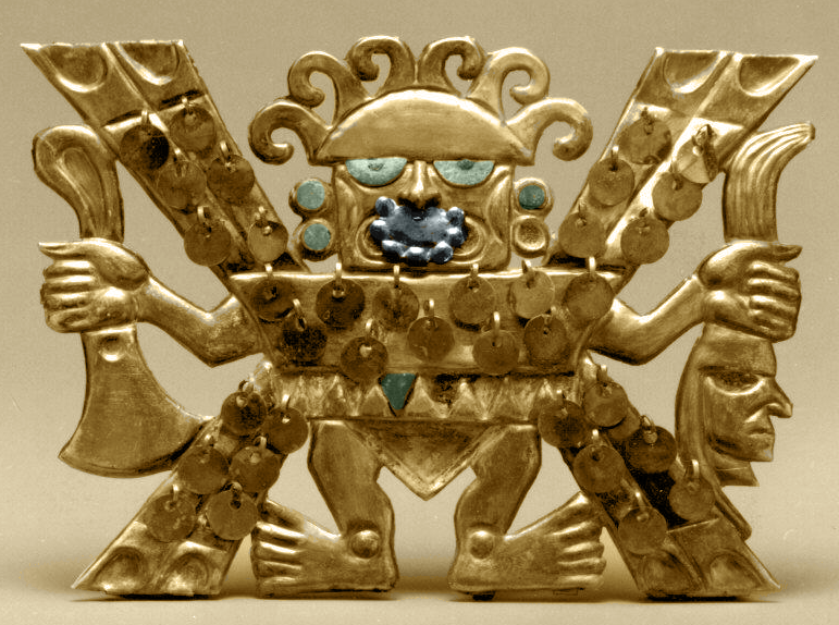 زیور بینی باستانی با چشم های فیروزه ای