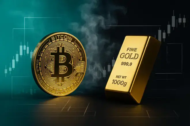 واگرایی طلا و بیت کوین در بازار جهانی